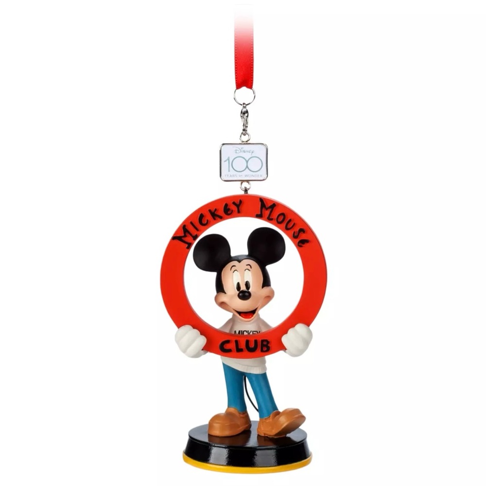 NWT Disney 100 Mickey Mouse Club Christmas Ornament